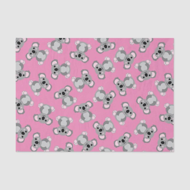 Koala Bear Cute Kid Birthday Party Tissue Paper (Front)
