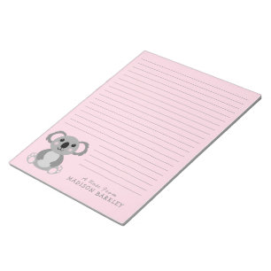 Koala Bear Cute Kid's Personal Stationary Notepad