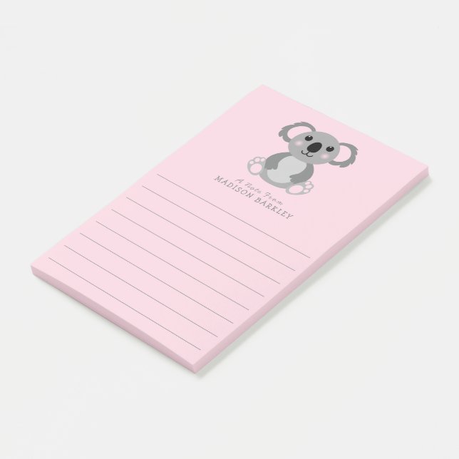 Koala Bear Cute Kid's Post-it Notes (Angled)