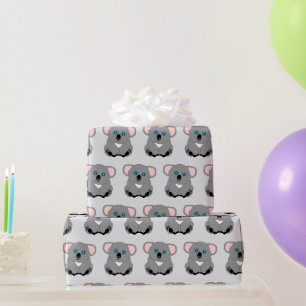 Koala Bear Design Any Colour Background Wrapping Paper