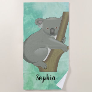 Koala Bear Design Beach Towel