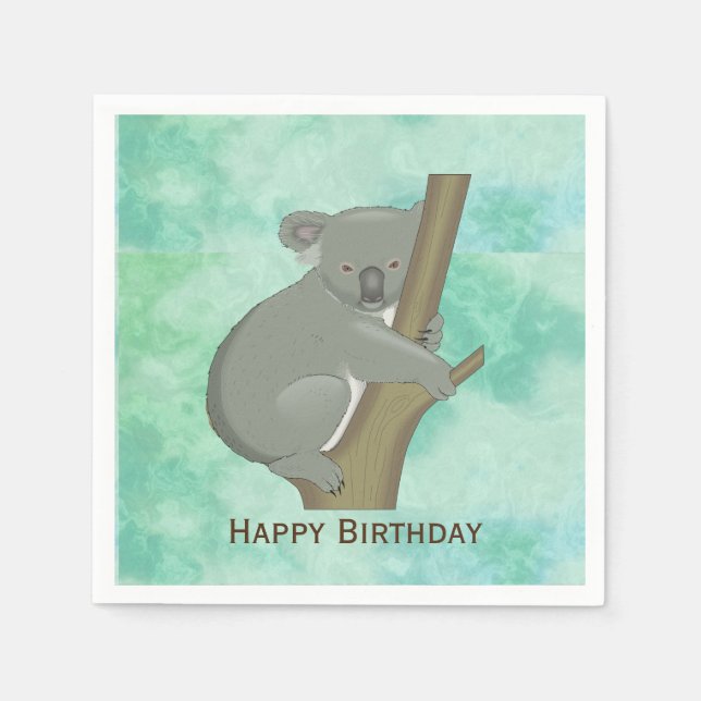 Koala Bear Design Paper Napkins (Front)