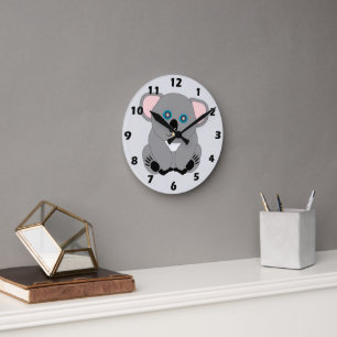 Koala Bear Design Round Clock