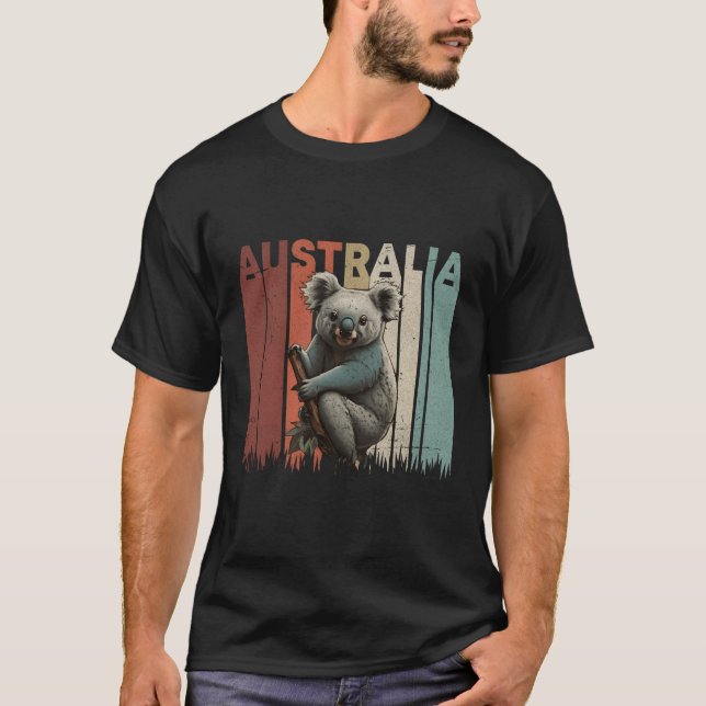 Koala Bear Distressed Australian Koala T-Shirt (Front)