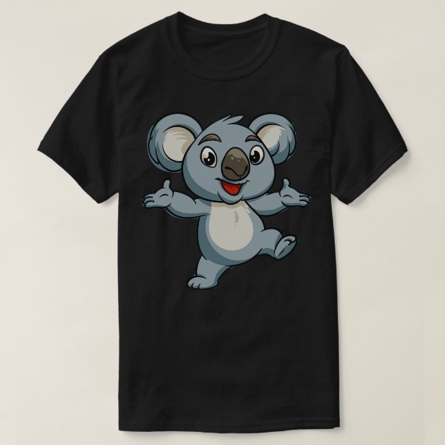 Koala Bear Funny Happy Koala T-Shirt (Design Front)