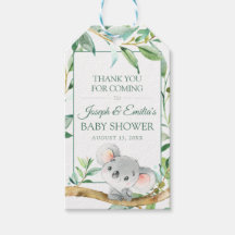 Koala Bear Gift Tags for Favours