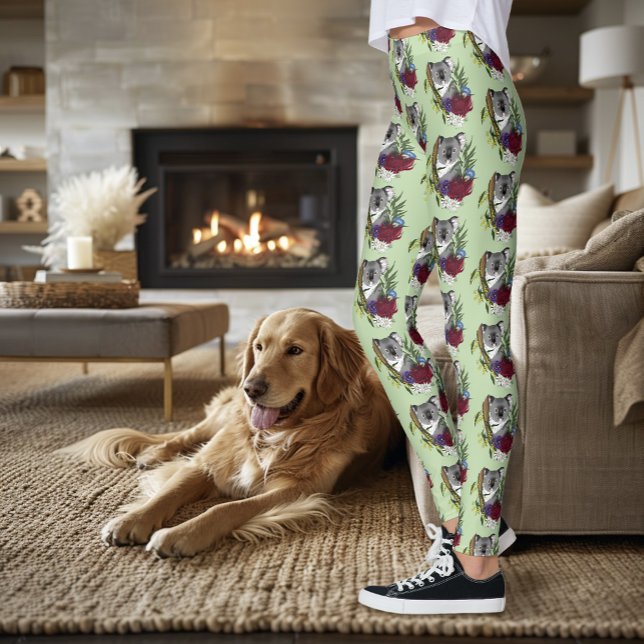 Koala Bear Green Leggings (Creator Uploaded)