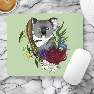 Koala Bear Green Mouse Mat