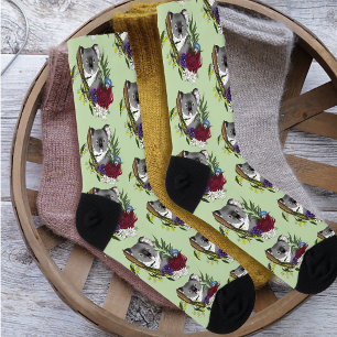 Koala Bear Green Socks
