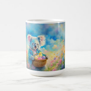 Koala bear holding a basket of Easter eggs Coffee Mug