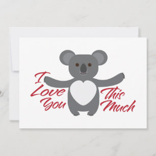 Koala Bear I Love You This Much Holiday Card
