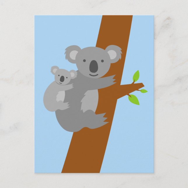 Koala bear illustration postcards (Front)