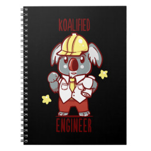 Koala Bear Koalified Engineer Koala Animal Pun Koa Notebook