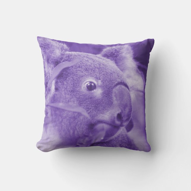 koala bear looking right purple marsupial cushion (Front)