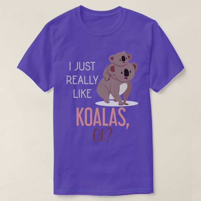 Koala Bear Lover Zoo Keeper Australia Koala T-Shirt (Design Front)