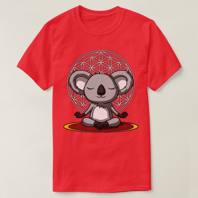 Koala Bear Meditation T-Shirt (Design Front)