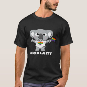 Koala Bear Men Women Equality Gay Pride Flag T-Shirt