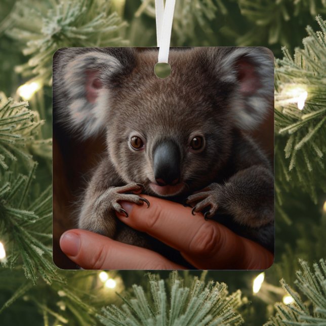 Koala Bear Metal Tree Decoration (Insitu)