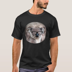 Koala Bear Moon Nerd Hipster Glasses Funny Cute An T-Shirt