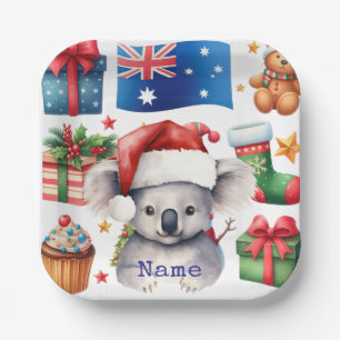 Koala Bear on Australia themed  Paper Plate