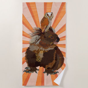KOALA BEAR & OWL BEACH TOWEL