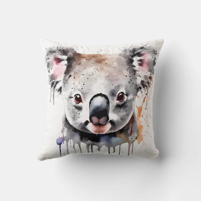 Koala Bear portrait Cushion (Back)