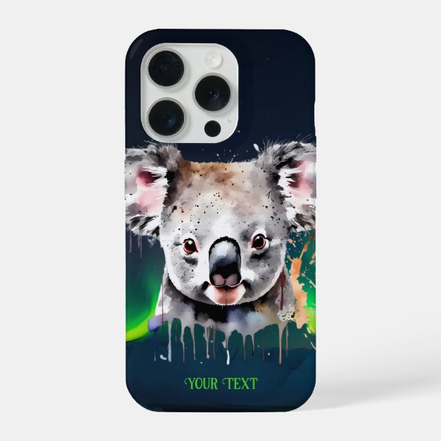 Koala Bear Portrait iPhone Case (Back)
