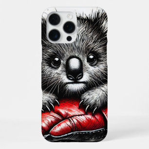 Koala Bear Resting in a Red Boxing Glove iPhone 16 Pro Max Case