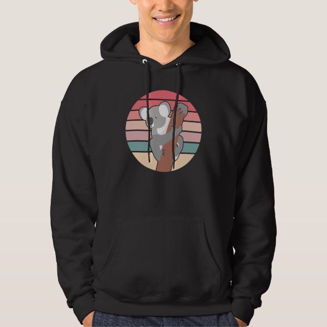 Koala Bear Retro Hoodie (Front)