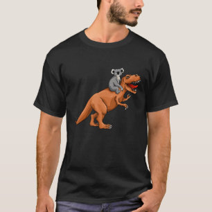 Koala Bear Riding T Rex   Trex Dinosaur T-Shirt