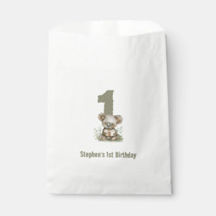  Koala Bear Sage Green 1st Birthday Party  Favour Bags