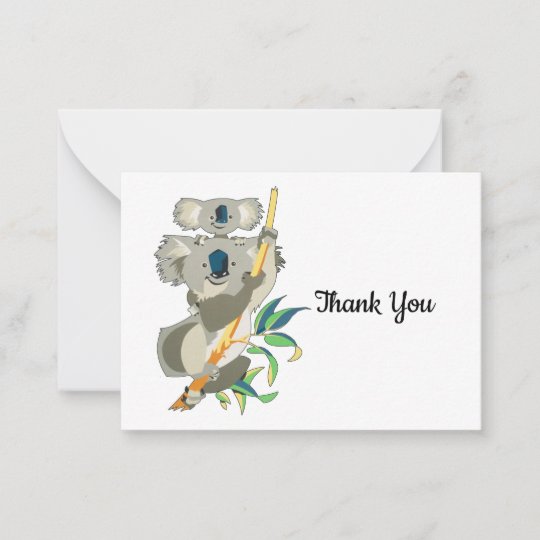 Koala Bear Thank You Card | Zazzle.co.uk