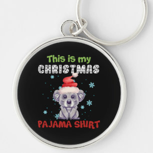 Koala Bear This Is My Christmas Pajama Shirt Key Ring