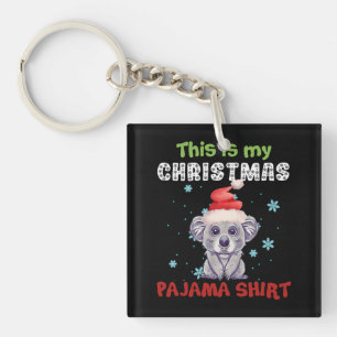Koala Bear This Is My Christmas Pajama Shirt Key Ring