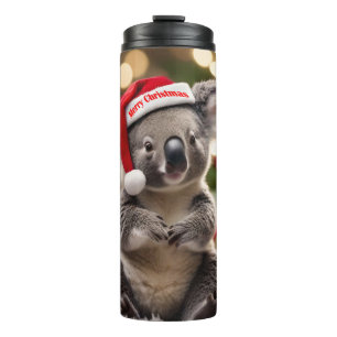 Koala Bear Wearing Santa Hat,  Thermal Tumbler