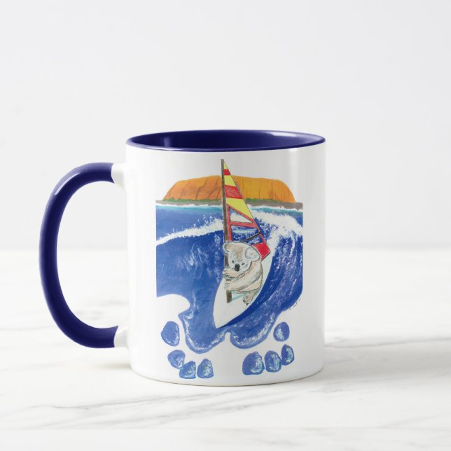 Koala Bear Windsurfing The Spirit of Australia Mug (Left)