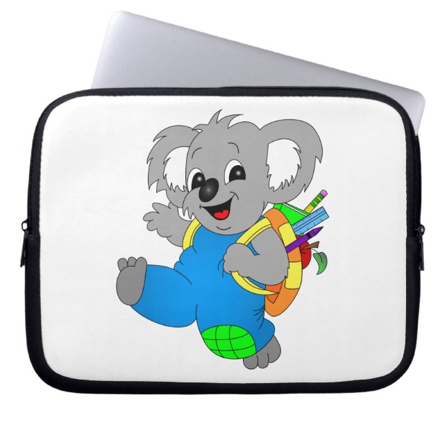 Koala Bear with backpack Laptop Sleeve (Front)