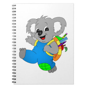Koala Bear with backpack Notebook