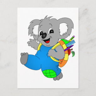 Koala Bear with backpack Postcard