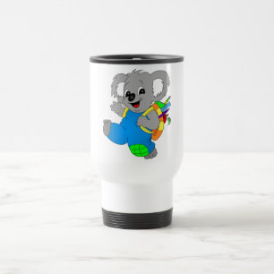 Koala Bear with backpack Travel Mug