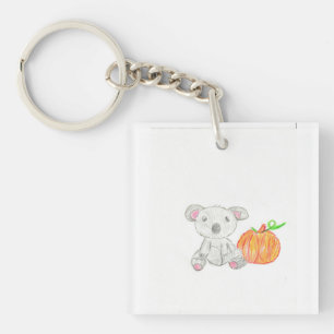 Koala Bear with Pumpkin Key Ring