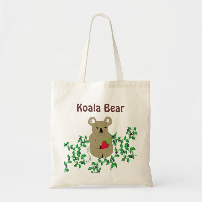 Koala Bear With Vines Tote Bag (Front)