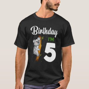 Koala Birthday 5th Girl 5 Year Old Koalas Kids Bo T-Shirt