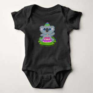Koala Birthday Cake Baby Bodysuit