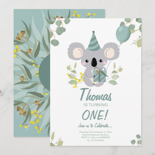 Koala Birthday Invitation