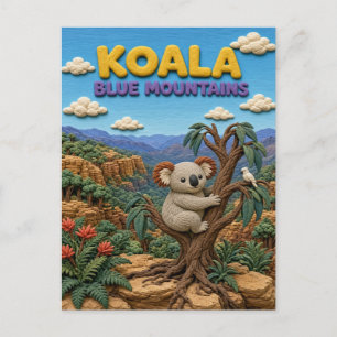 Koala Blue Mountains Modern KlayKoo Postcard