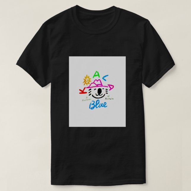 Koala Blue Olivia Newton-John  Graphic T-Shirt (Design Front)
