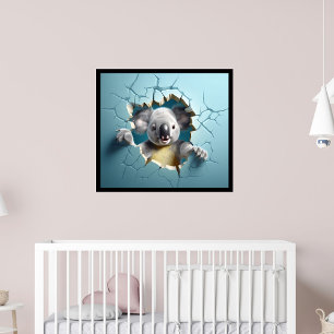Koala Breaking Out Print Poster Artwork Mural