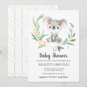 Koala Bush Baby   Baby shower Invitations