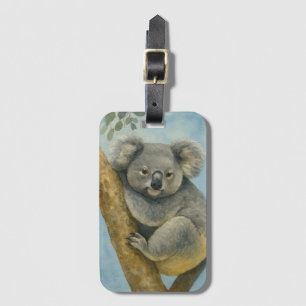 Koala Calm – Watercolor Wildlife Luggage Tag